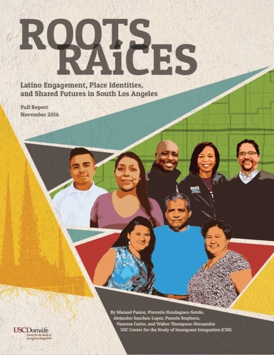 USC Roots Raices report cover design, 2016