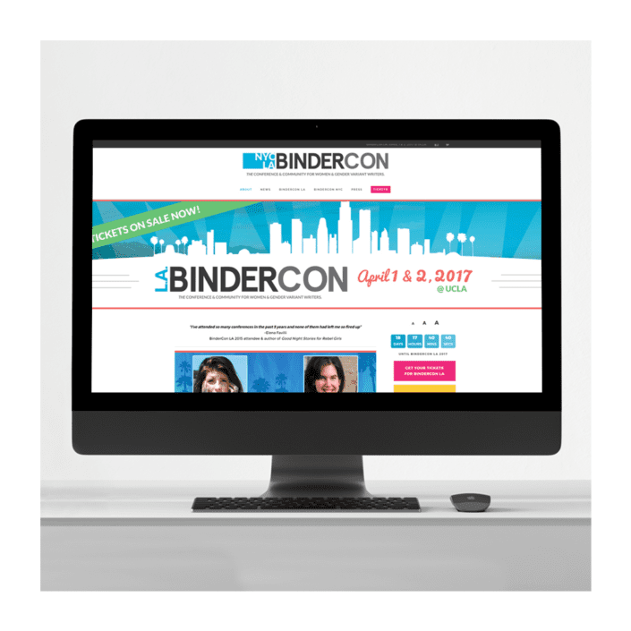 BinderCon Writing Conference Website Design