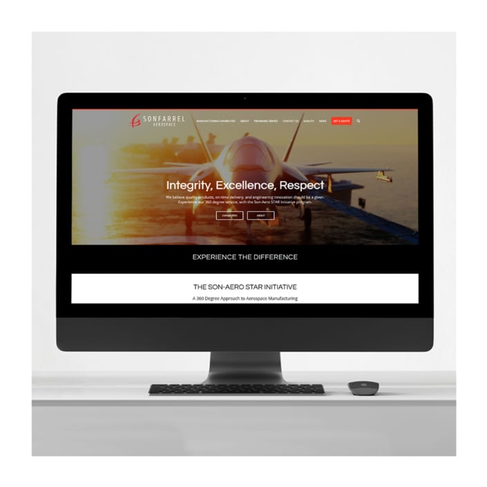 Aerospace Company Branding Website Design