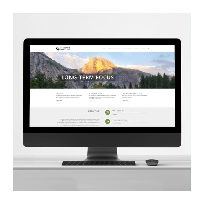 Equity firm website design