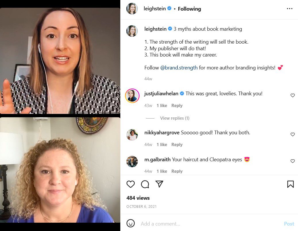 IG Live 3 Myths About Book Marketing