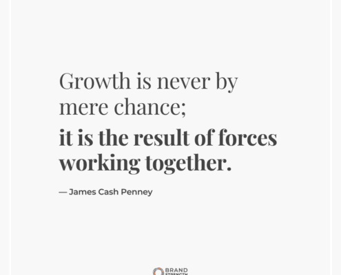 Growth is never by mere chance; it is the result of forces working together.
